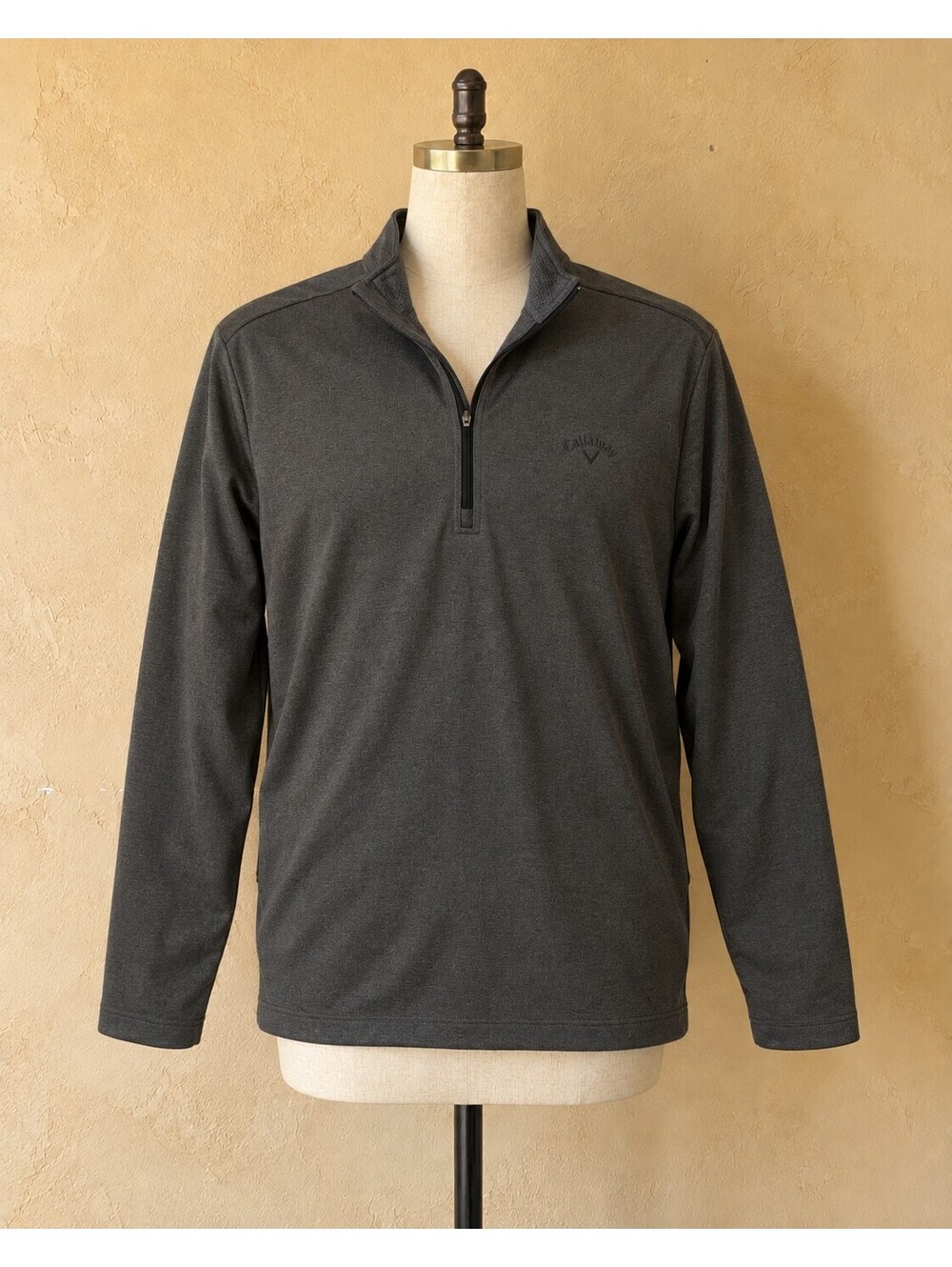 Callaway Men's Charcoal Gray Quarter Zip Golf Pullover L
